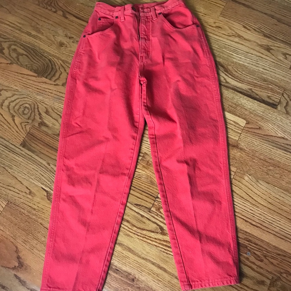 Land’s End Red Mom Jeans - Picture 3 of 8